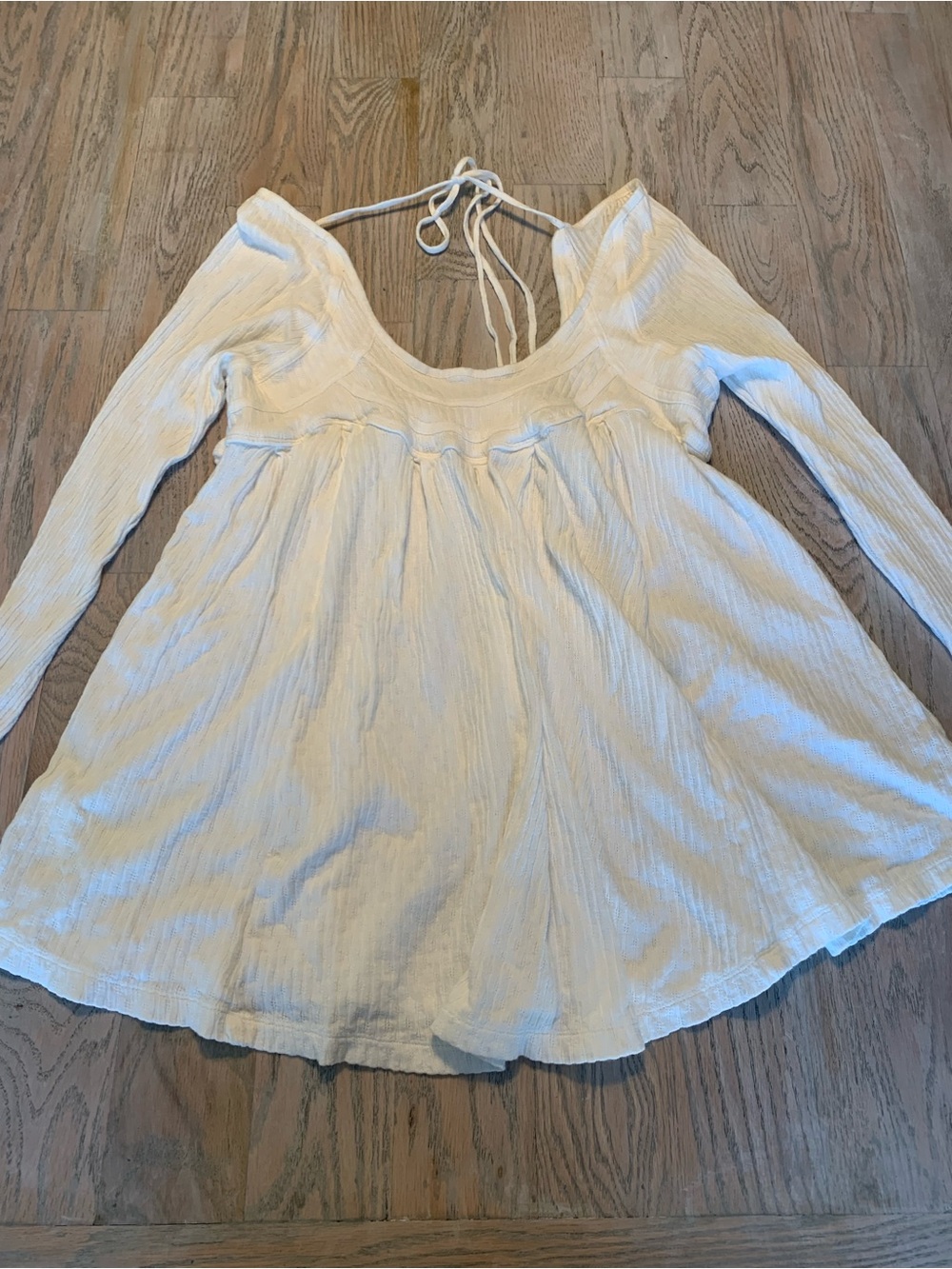 Free people baby doll tie back top